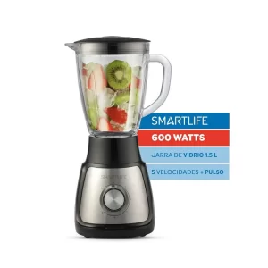Licuadora 1,5 Lts Jarra Vidrio Pica Hielo 600W