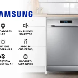 Lavavajillas Samsung DW60M6050FS 14 Cubiertos (Silver)